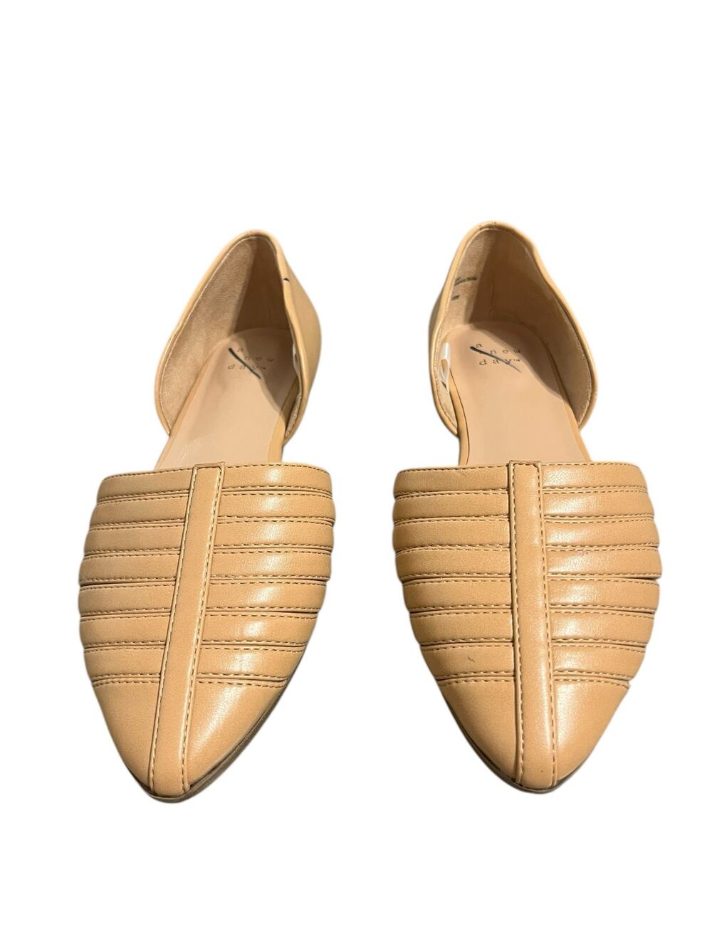 a new day women's flat d'orsay tan beige neutral SIZE 6.5 NWOT